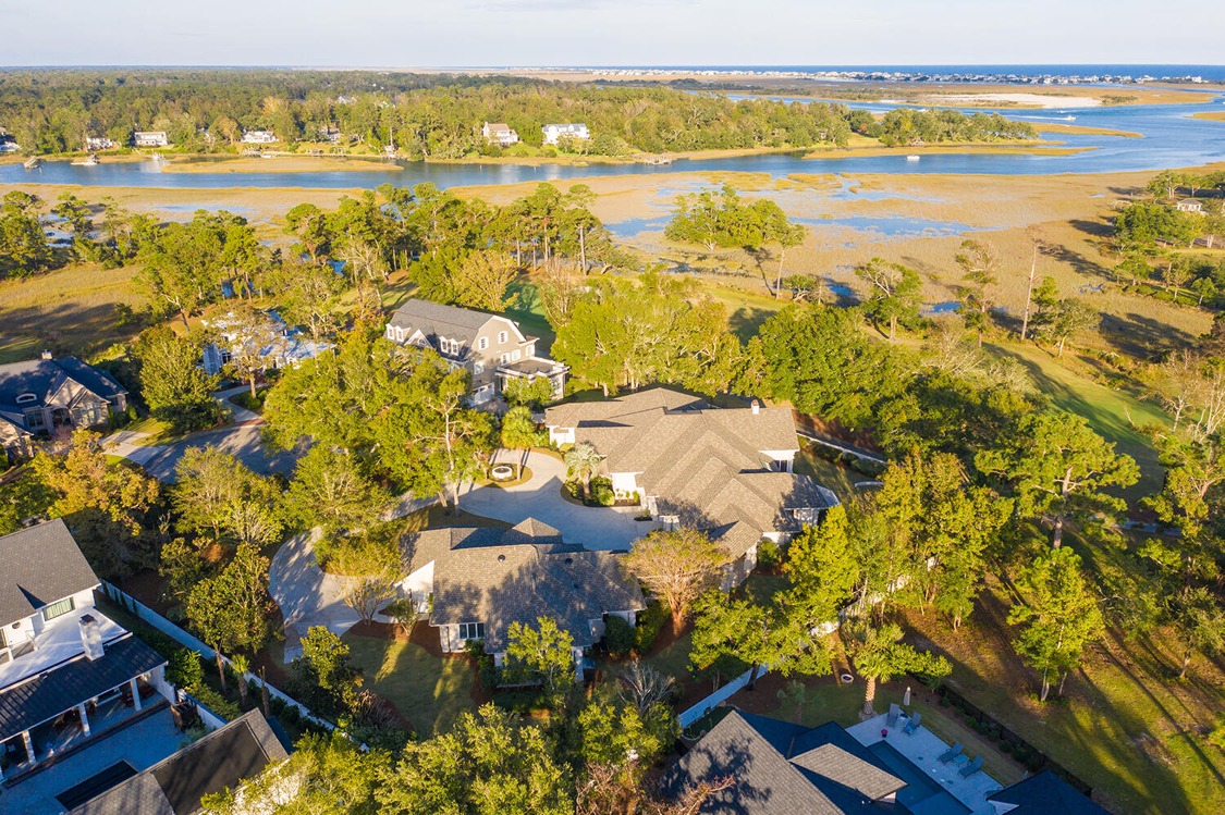aerial view of a Wilmington nc real estate neighborhood